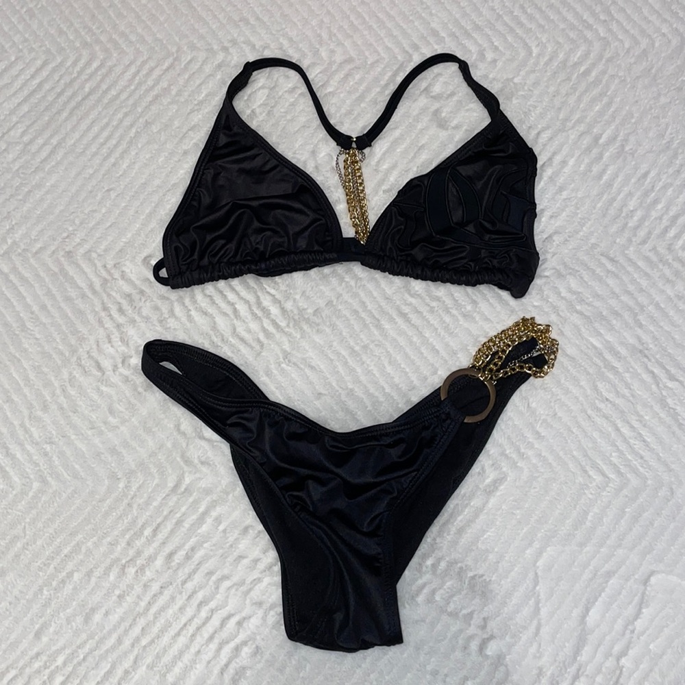 Guess Black and Gold Bikini Set